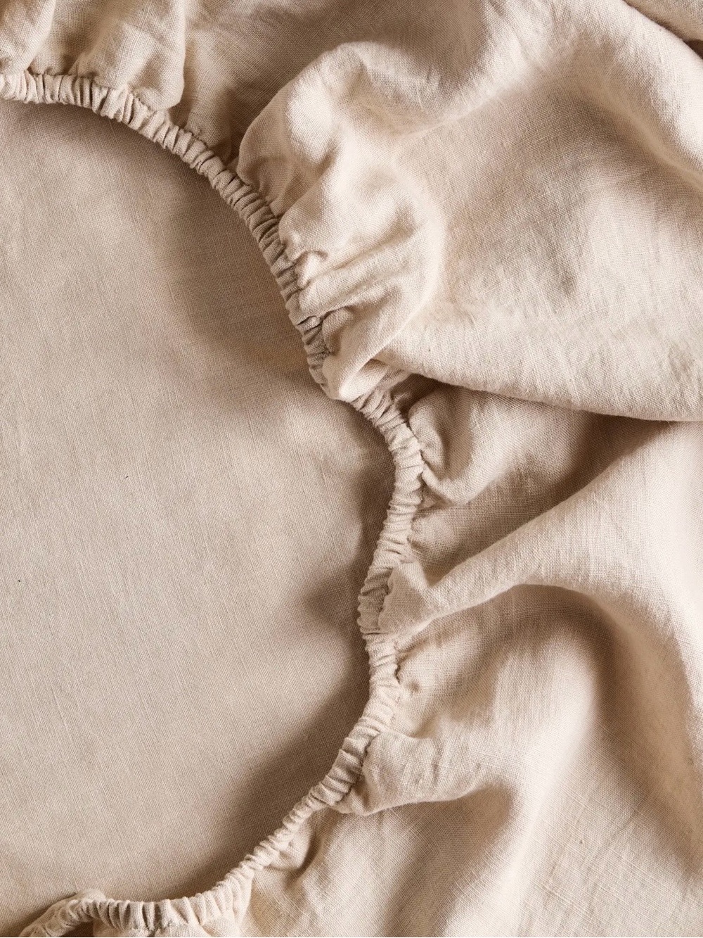 NWT Quince European Linen 4 Piece Sheet Set, King (Toffee) - Picture 6 of 8